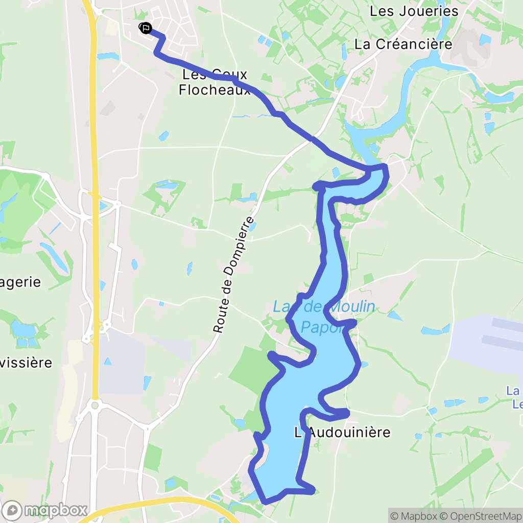 Le Poiré-sur-Vie : carte du parcours de randonnée - France