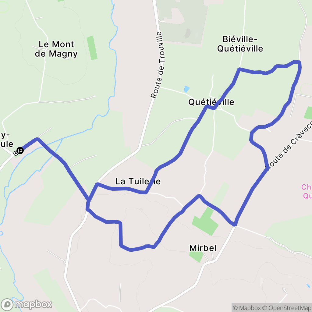 Mézidon Vallée d'Auge : carte du parcours de randonnée - France