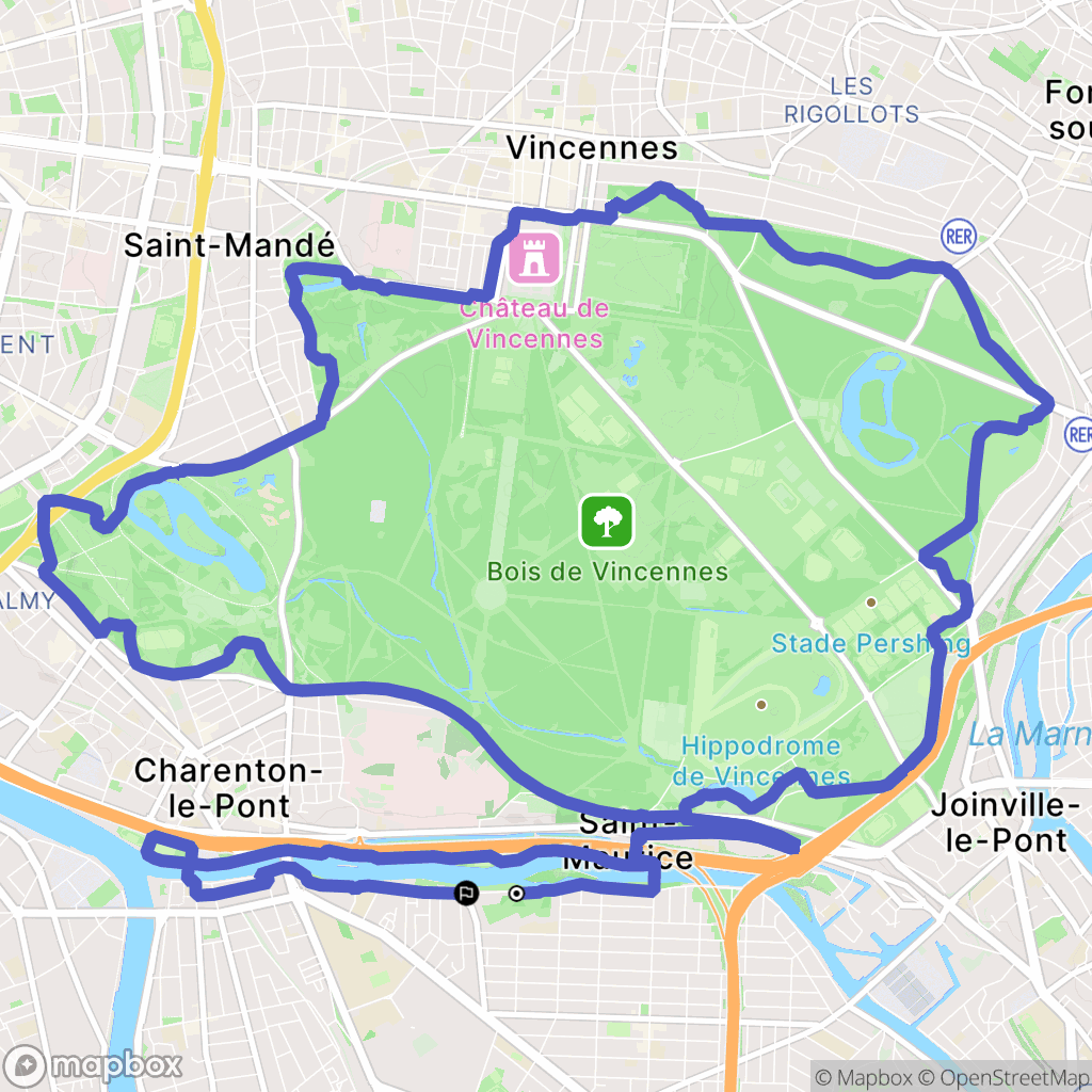 Maisons-Alfort : carte du parcours de randonnée - France