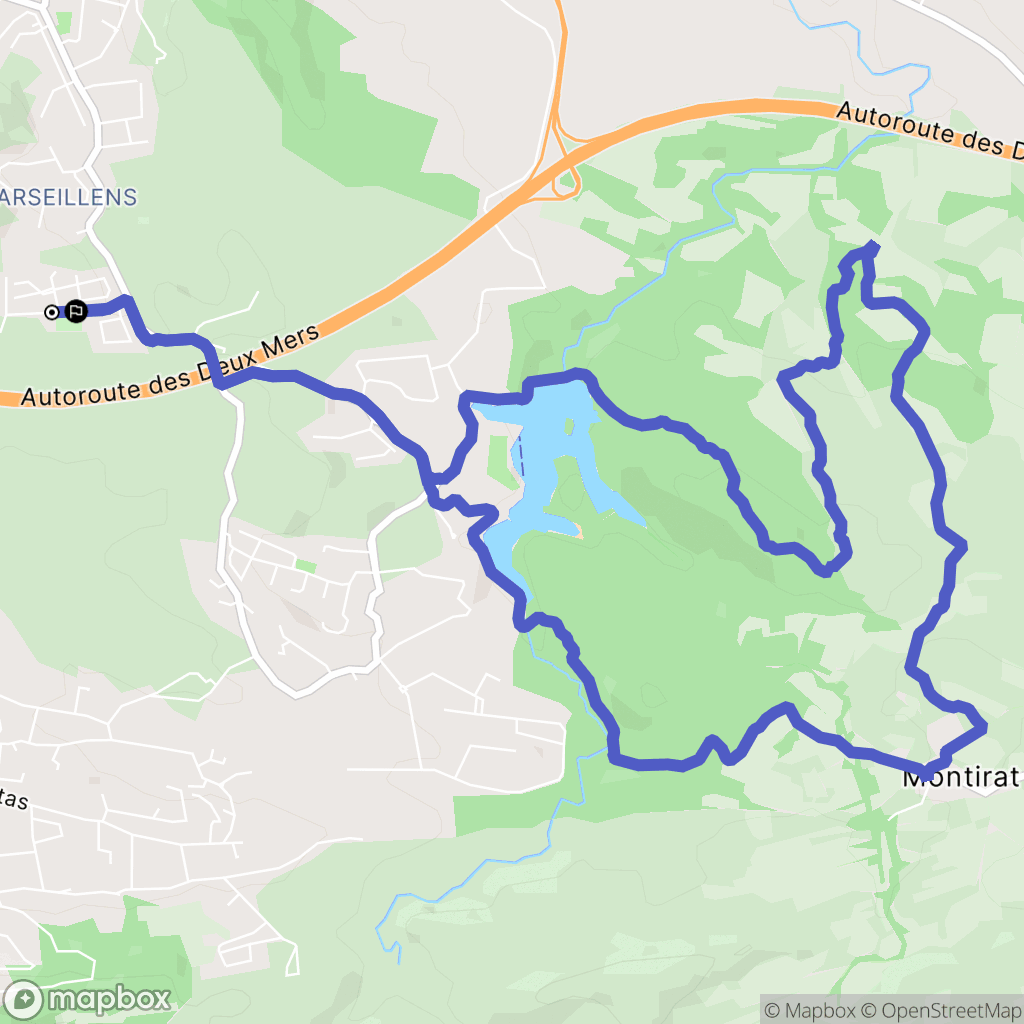 Carcassonne : carte du parcours de randonnée - France