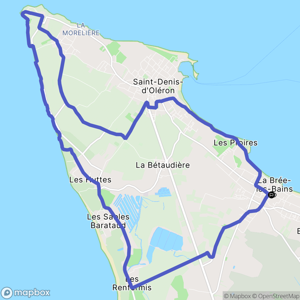 La Brée-les-Bains : carte du parcours de randonnée - France