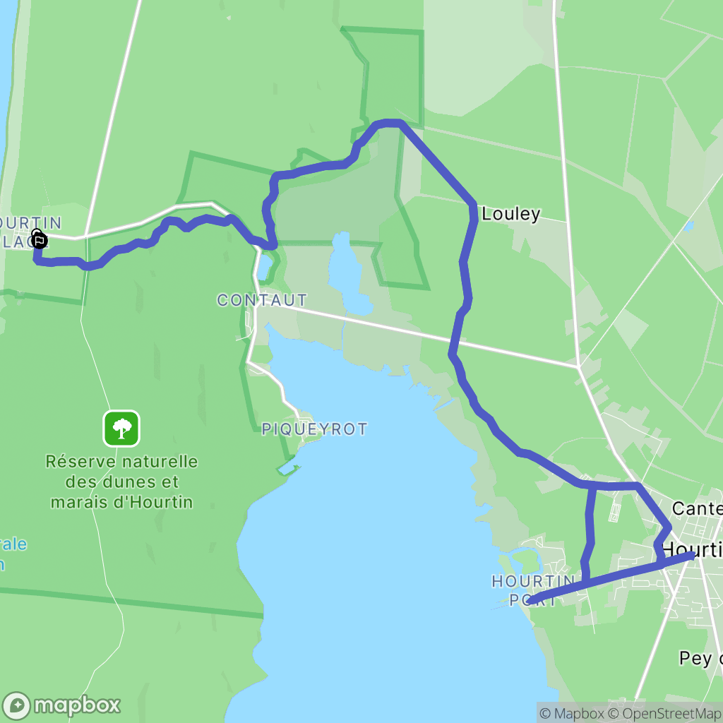 Hourtin : carte du parcours de randonnée - France