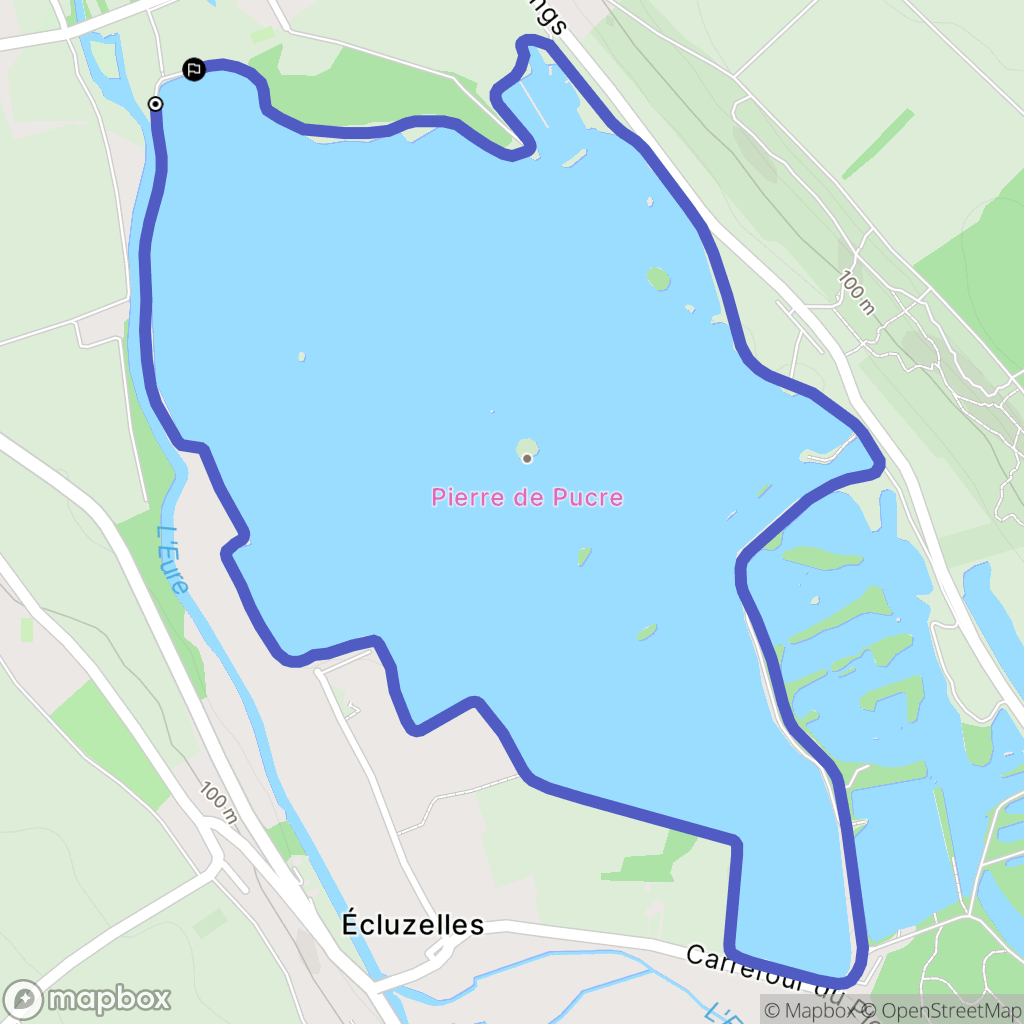 Mézières-en-Drouais : carte du parcours de randonnée - France
