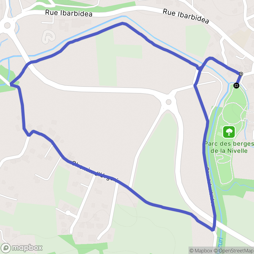 Saint-Pée-sur-Nivelle : carte du parcours de randonnée - France
