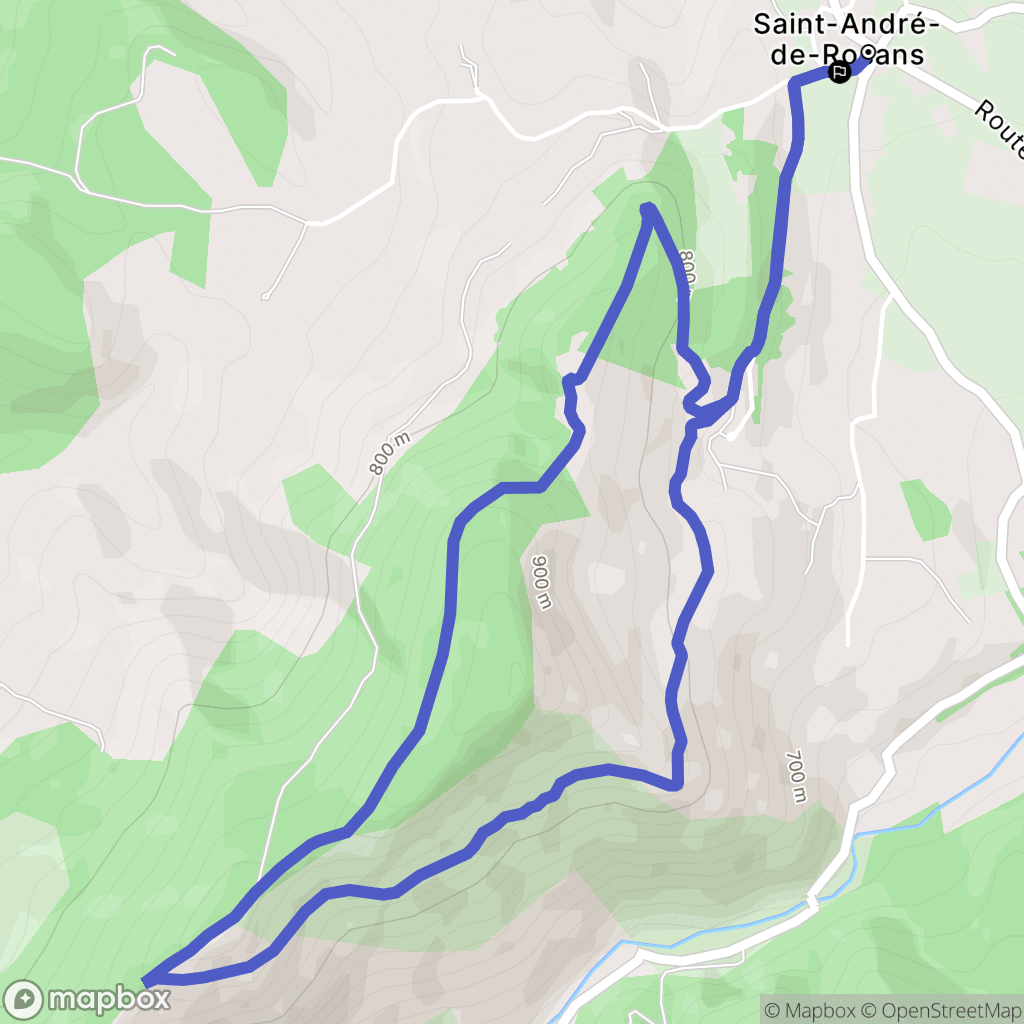 Saint-André-de-Rosans : carte du parcours de randonnée - France