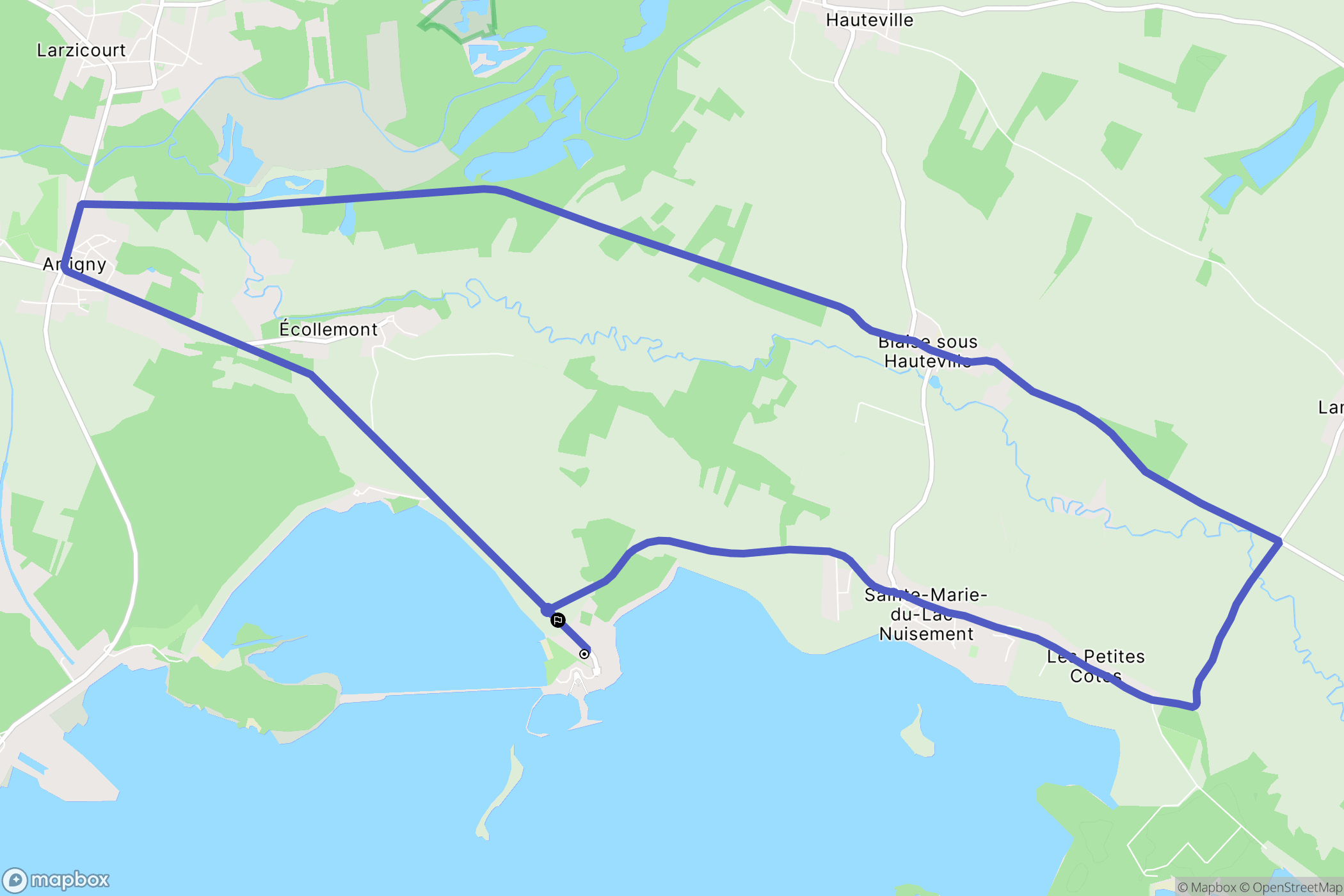 Sainte-Marie-du-Lac-Nuisement : carte du parcours de randonnée - France