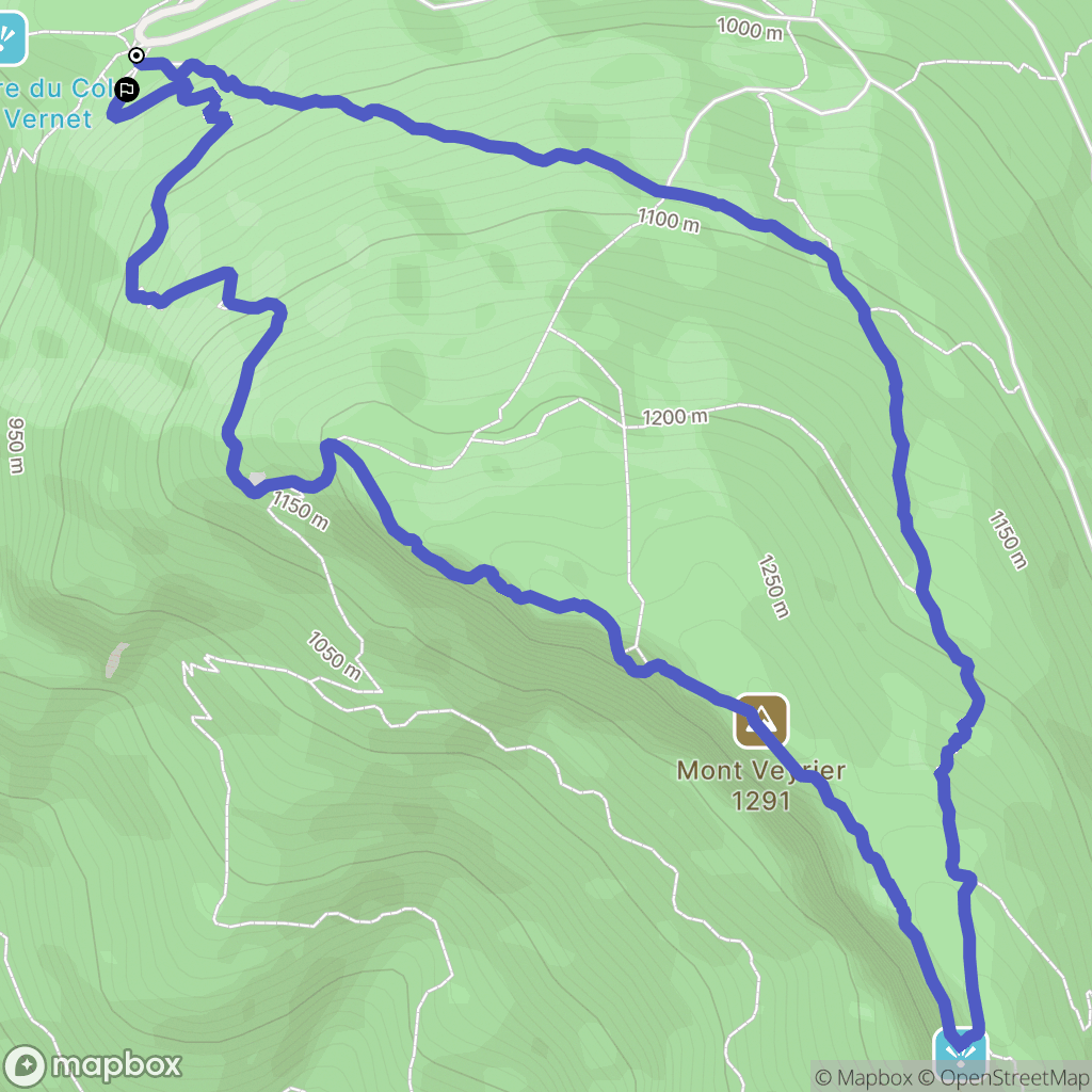 Annecy : carte du parcours de randonnée - France