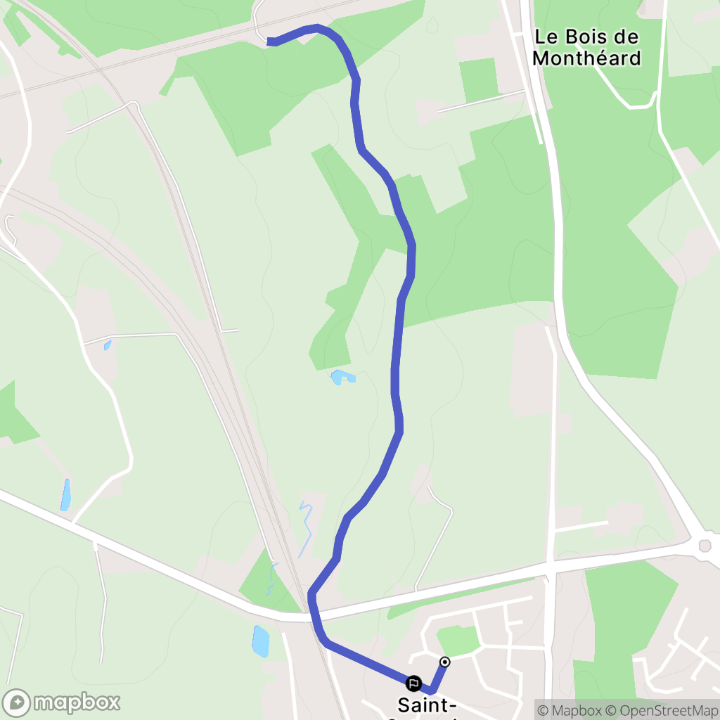 Saint-Saturnin : carte du parcours de randonnée - France