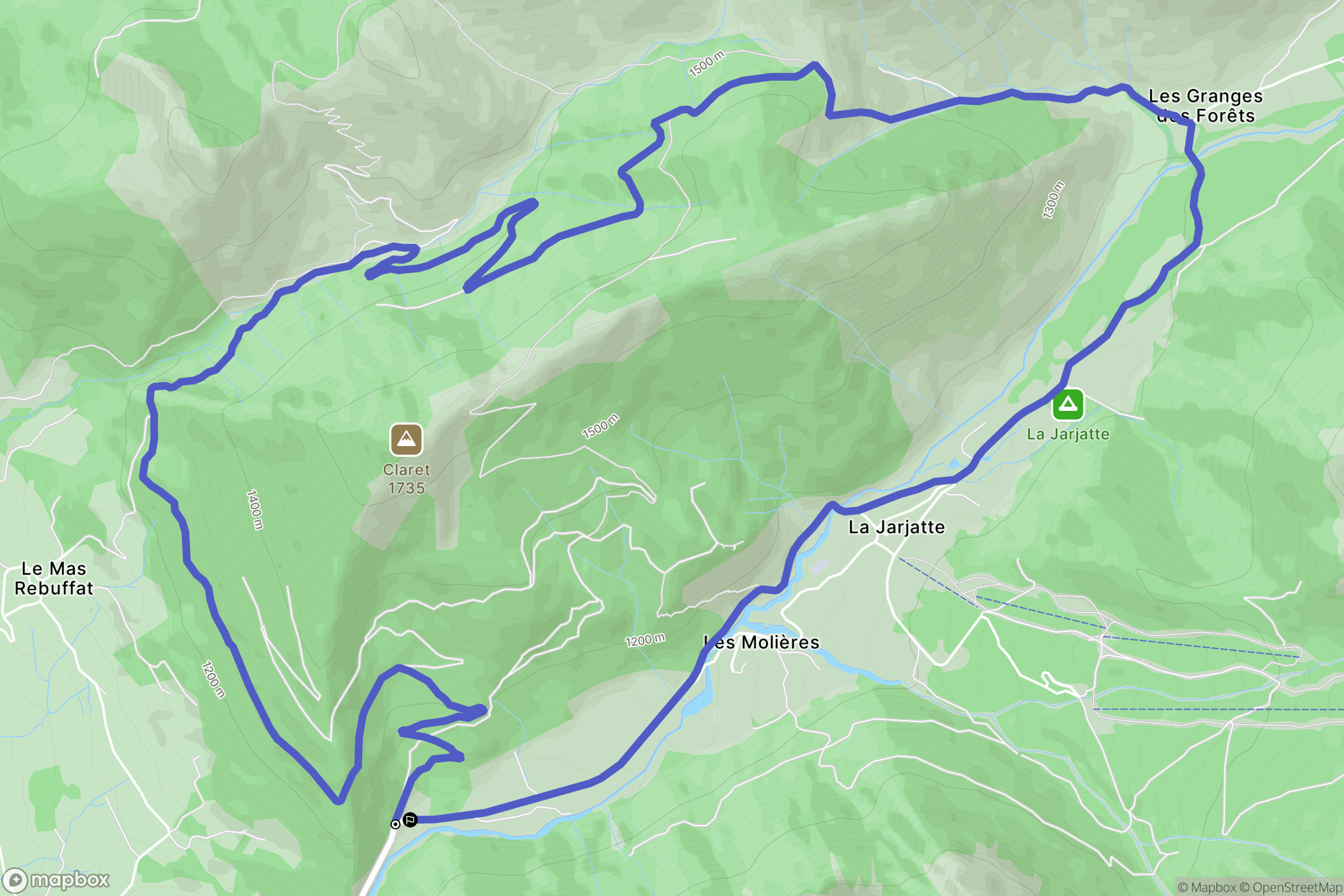 Lus-la-Croix-Haute : carte du parcours de randonnée - France