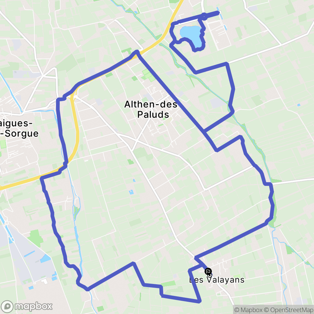 Pernes-les-Fontaines : carte du parcours de randonnée - France