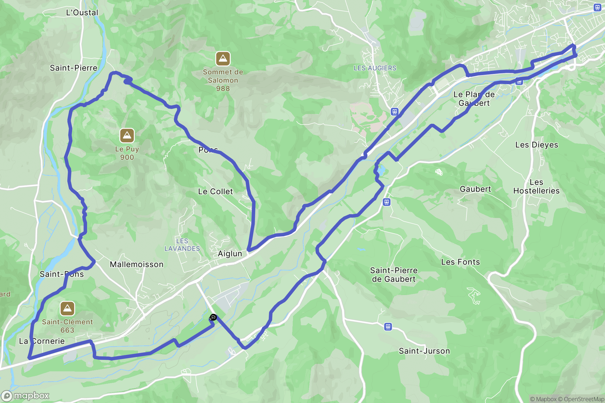 Mallemoisson : carte du parcours de randonnée - France