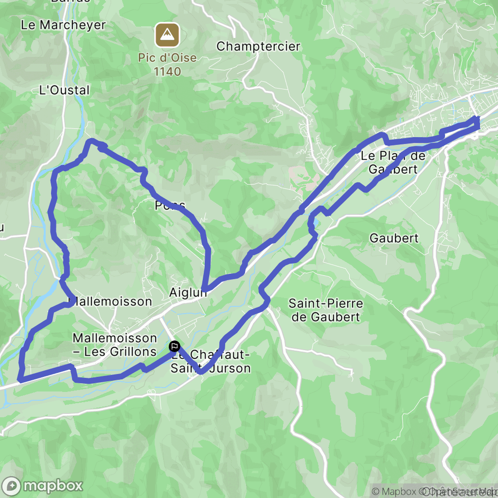 Mallemoisson : carte du parcours de randonnée - France