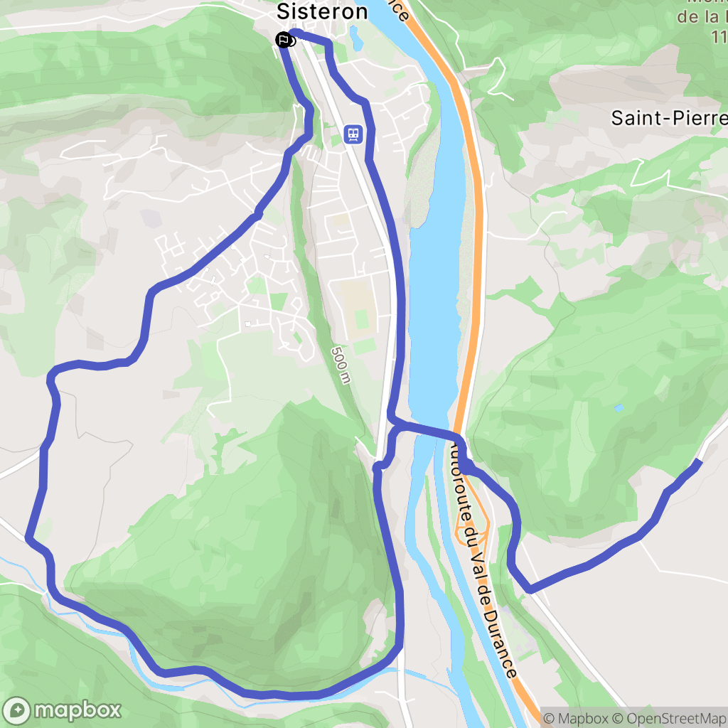 Sisteron : carte du parcours de randonnée - France