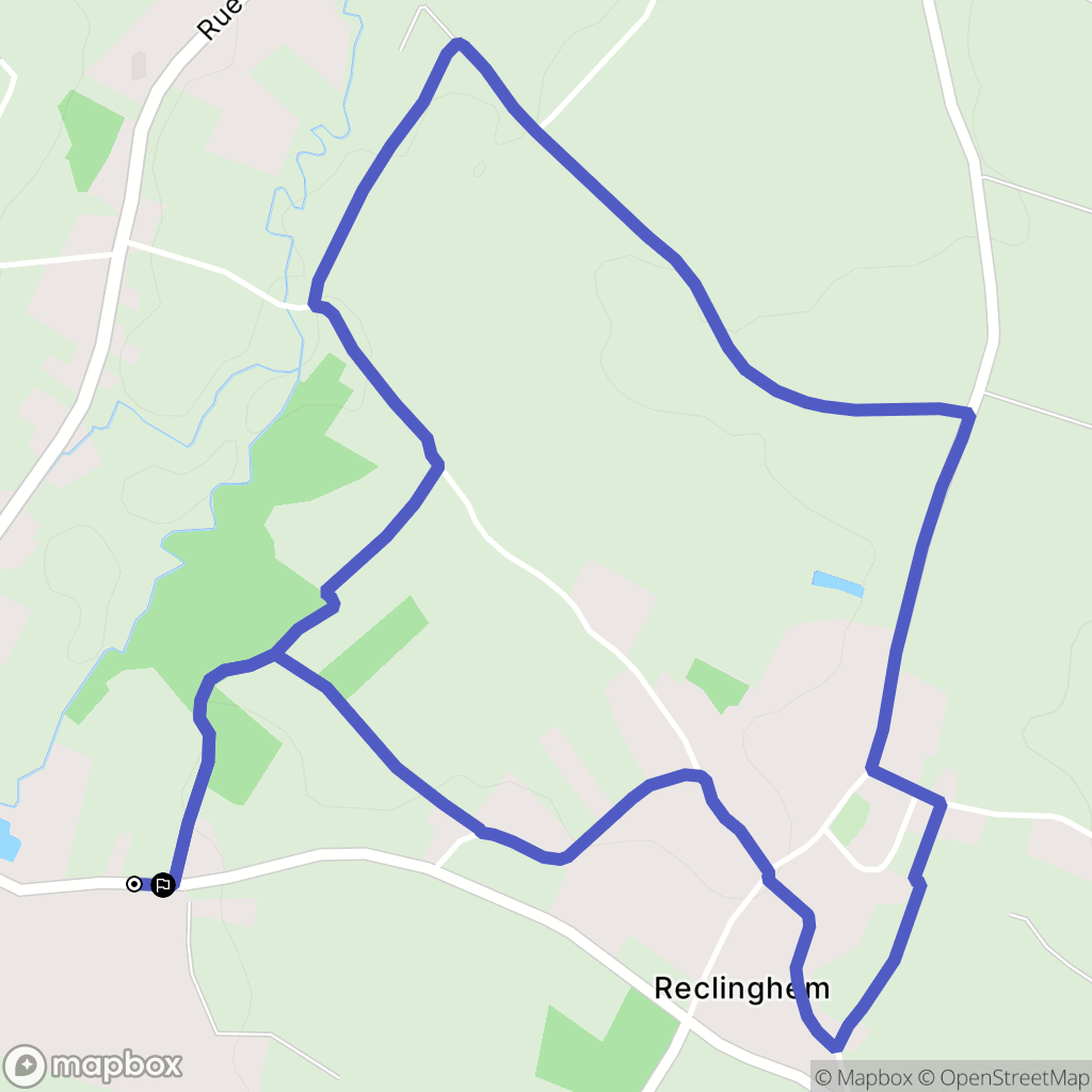 Reclinghem : carte du parcours de randonnée - France