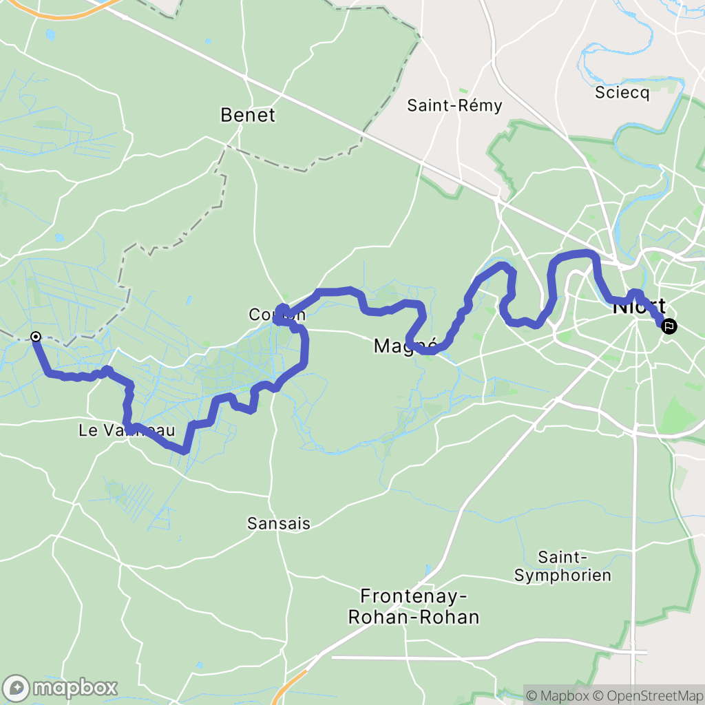 Le Mazeau : carte du parcours de randonnée - France