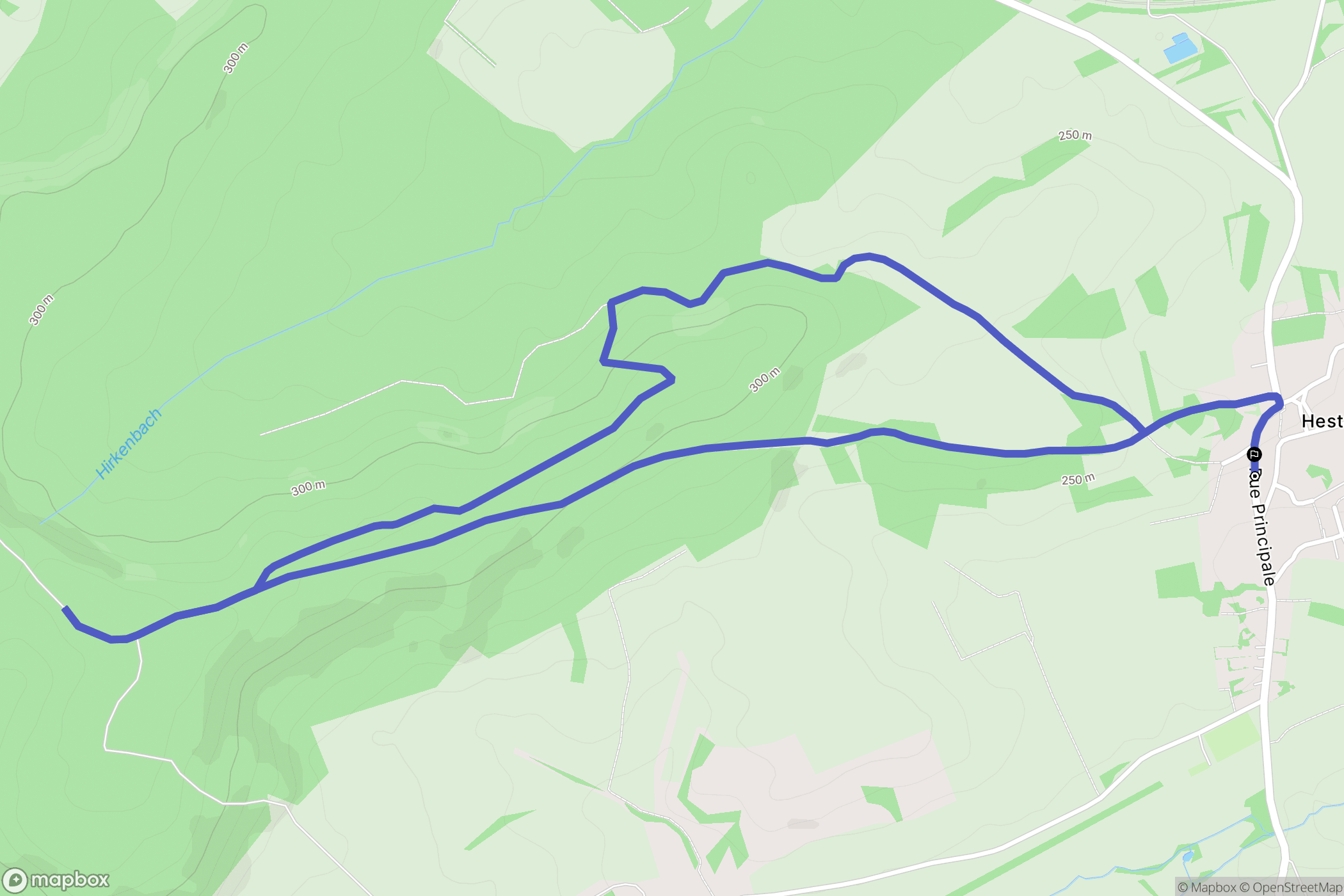 Hestroff : carte du parcours de randonnée - France