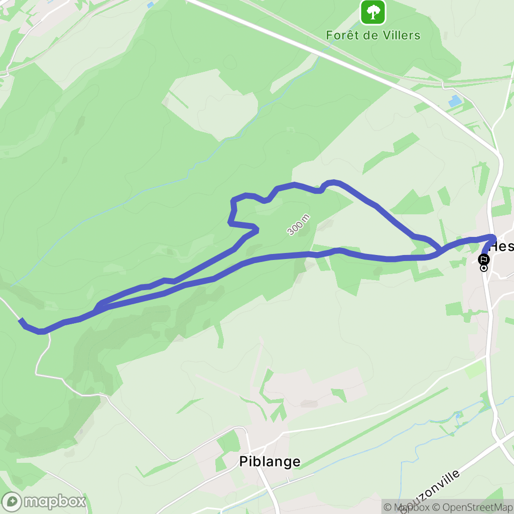 Hestroff : carte du parcours de randonnée - France