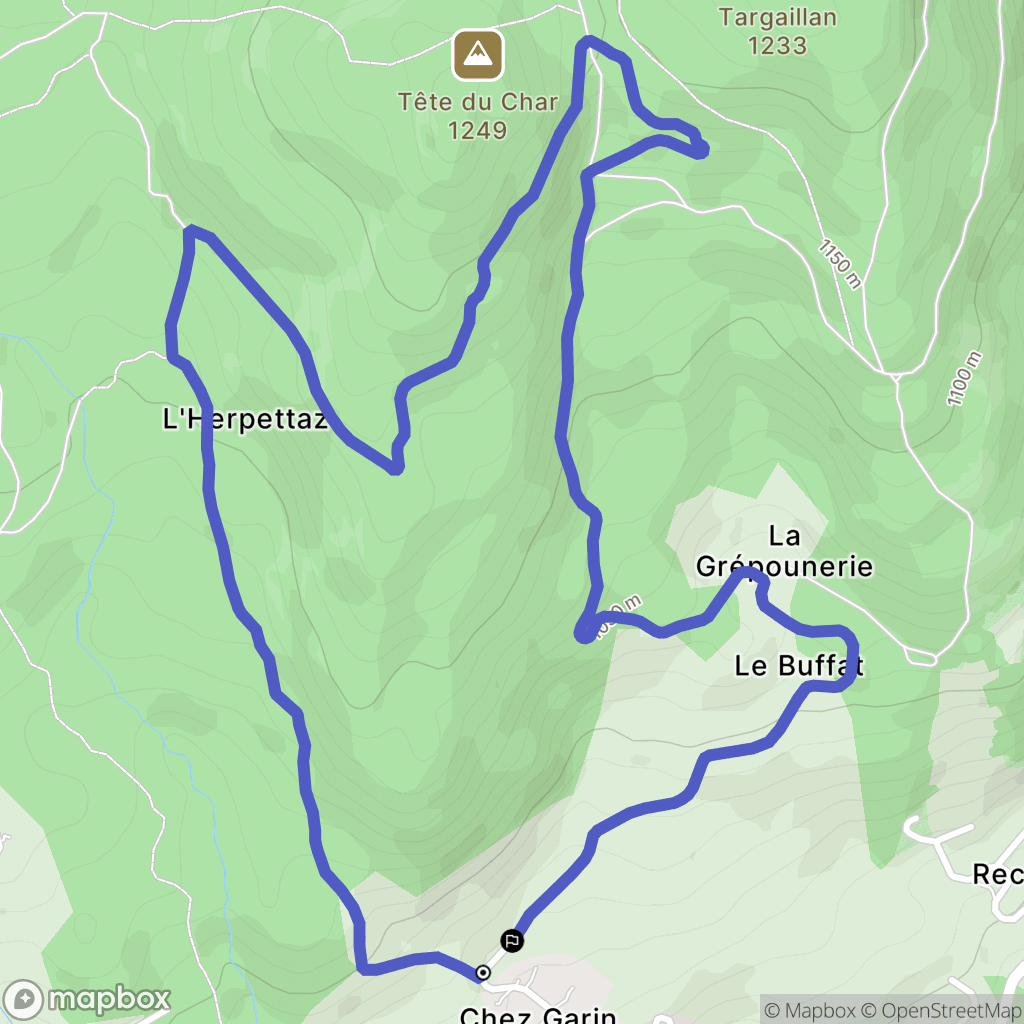 Habère-Lullin : carte du parcours de randonnée - France