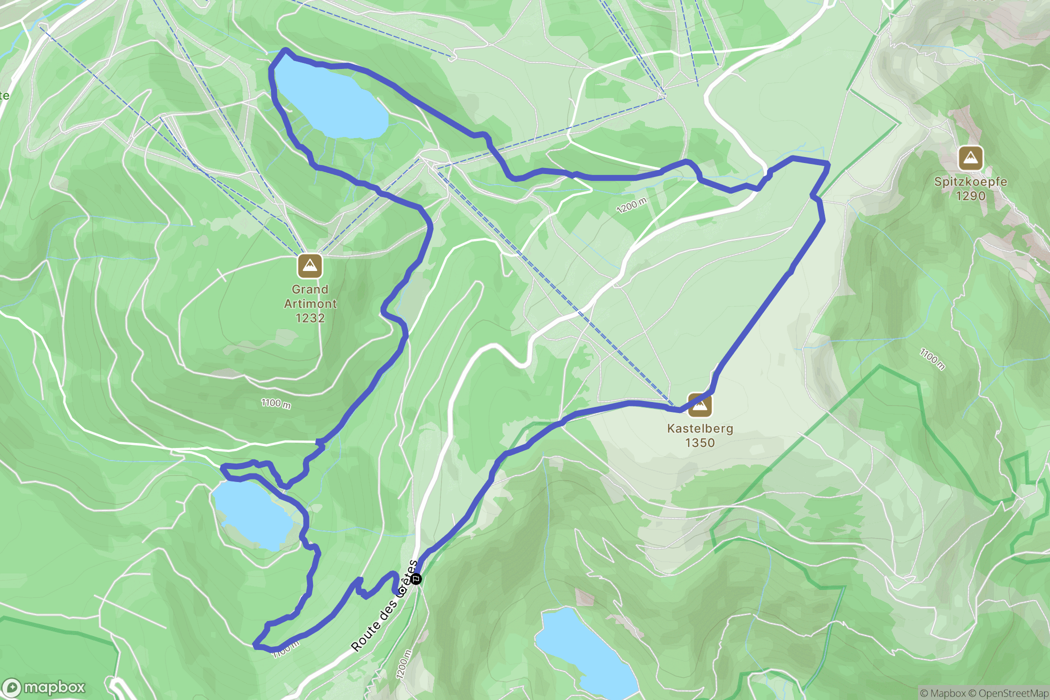 La Bresse : carte du parcours de randonnée - France