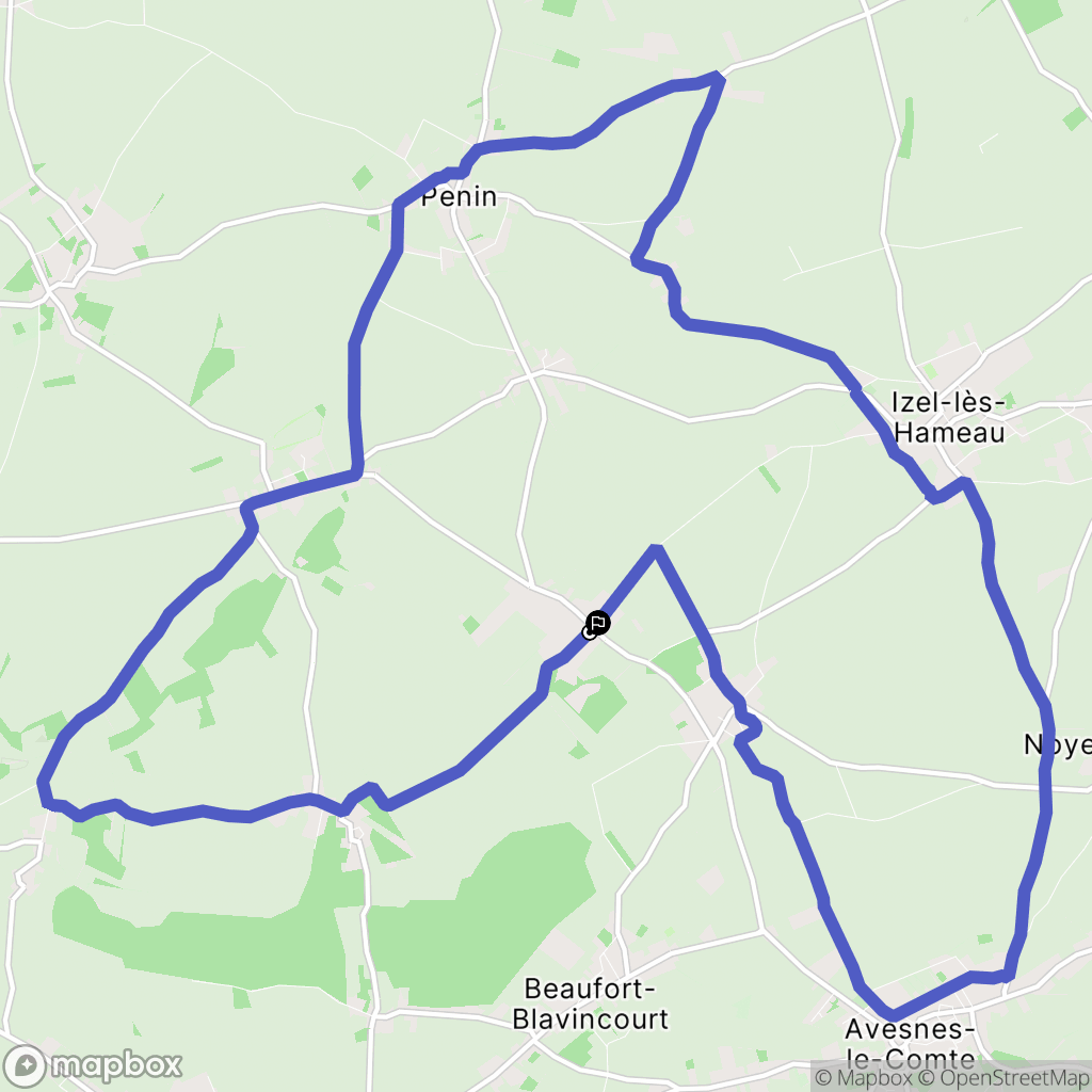 Givenchy-le-Noble : carte du parcours de randonnée - France