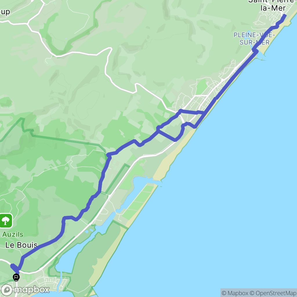 Gruissan : carte du parcours de randonnée - France