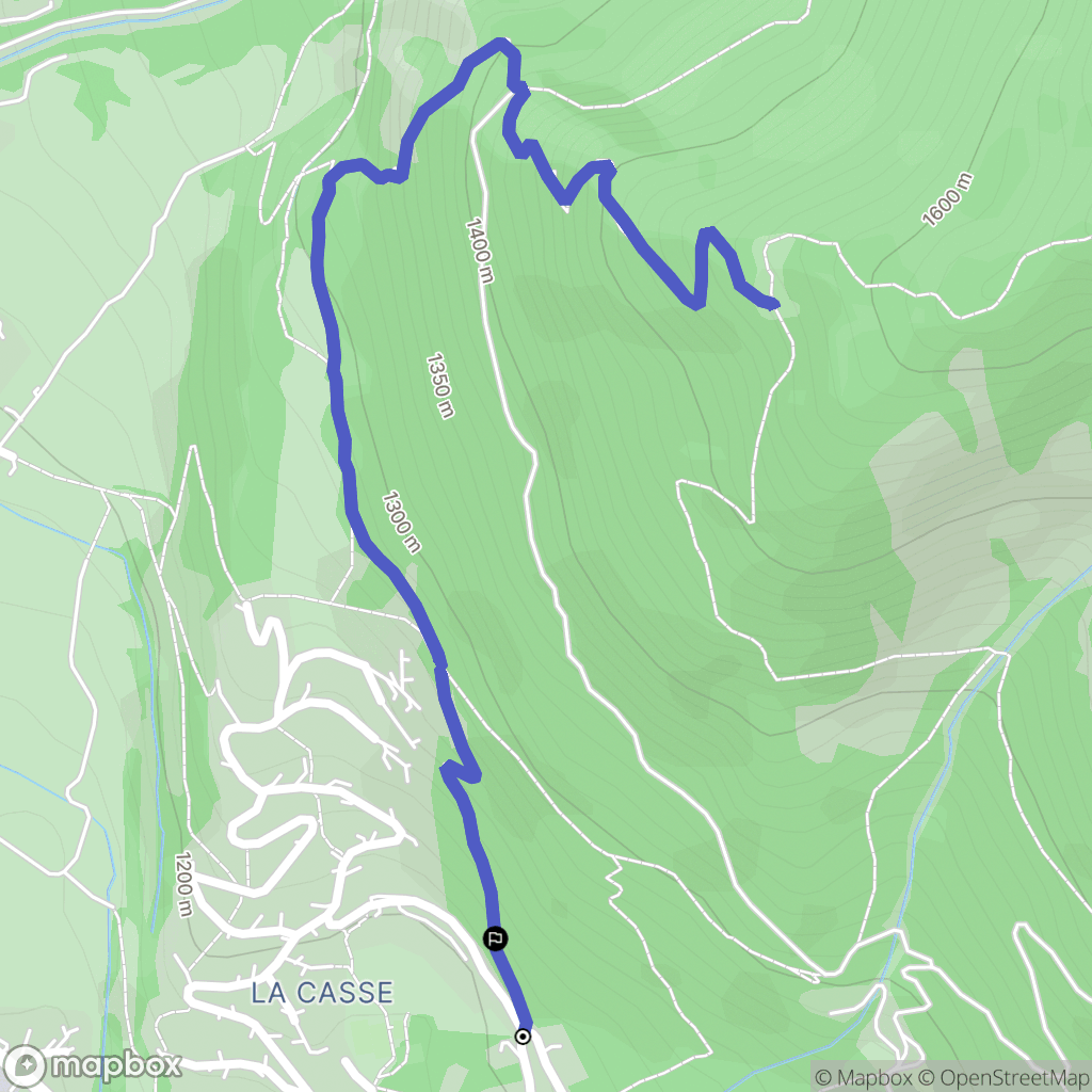 Vallouise-Pelvoux : carte du parcours de randonnée - France