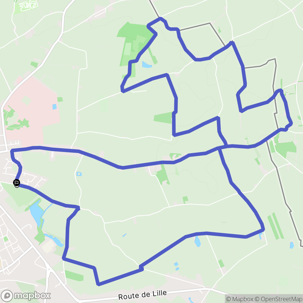 Bailleul : carte du parcours de randonnée - France