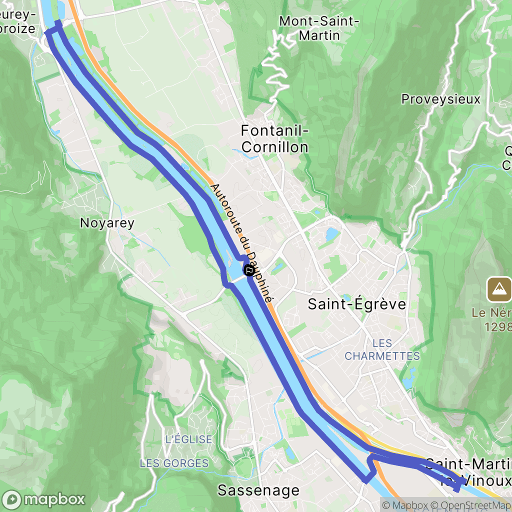 Saint-Égrève : carte du parcours de randonnée - France