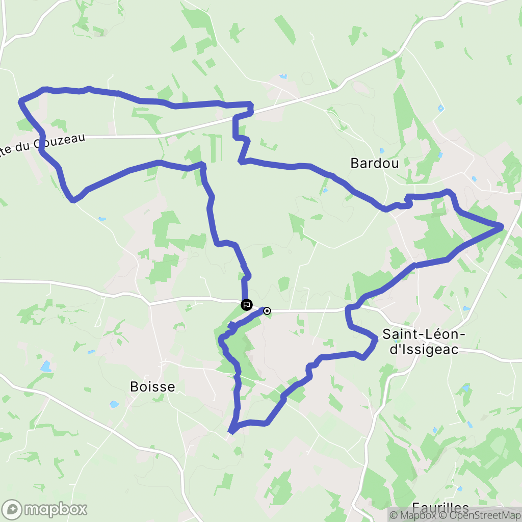 Boisse : carte du parcours de randonnée - France
