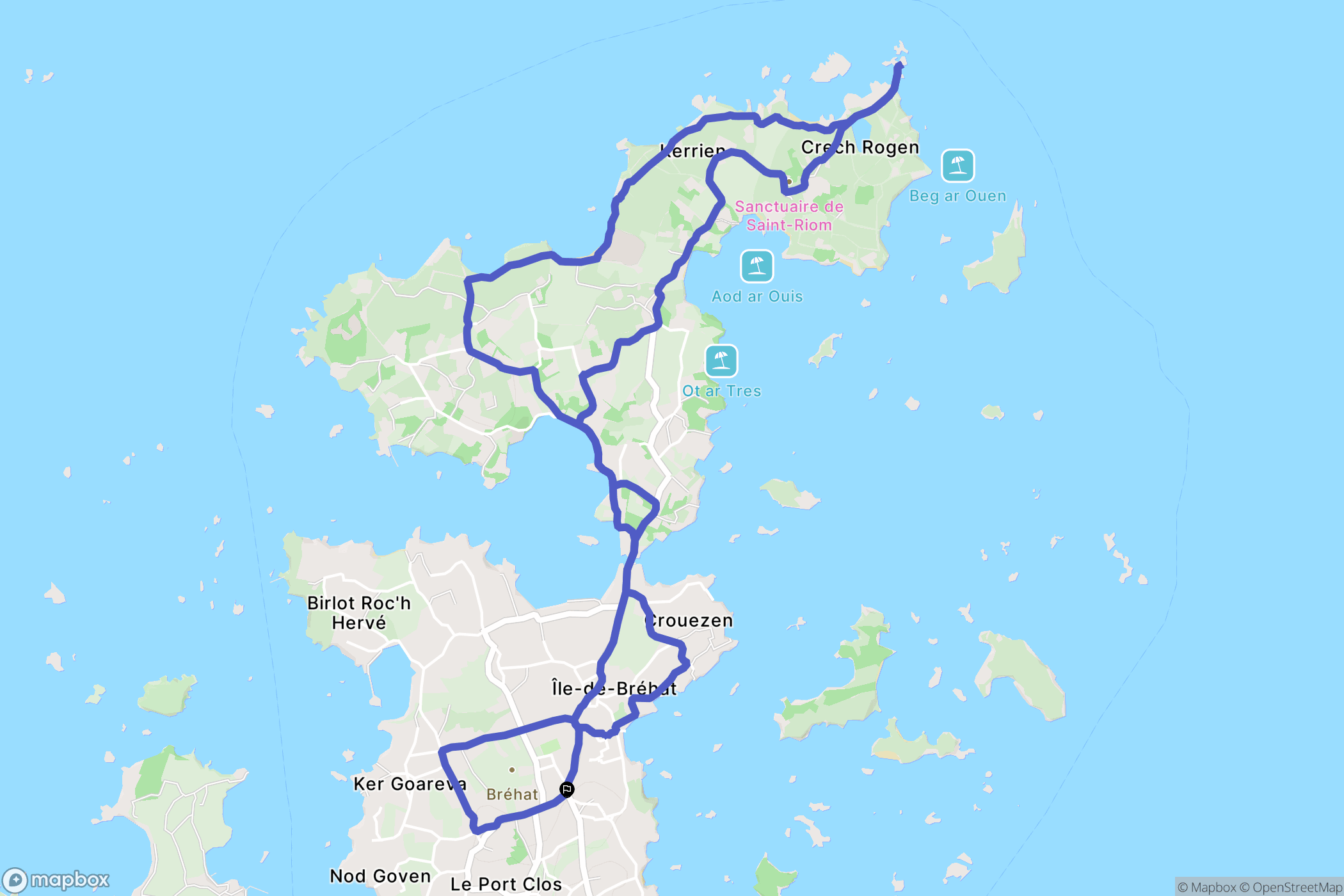 Île-de-Bréhat: routekaart voor buitenactiviteiten - France