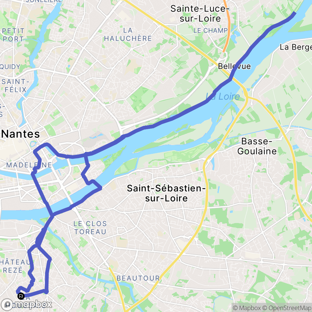 Rezé : carte du parcours de randonnée - France