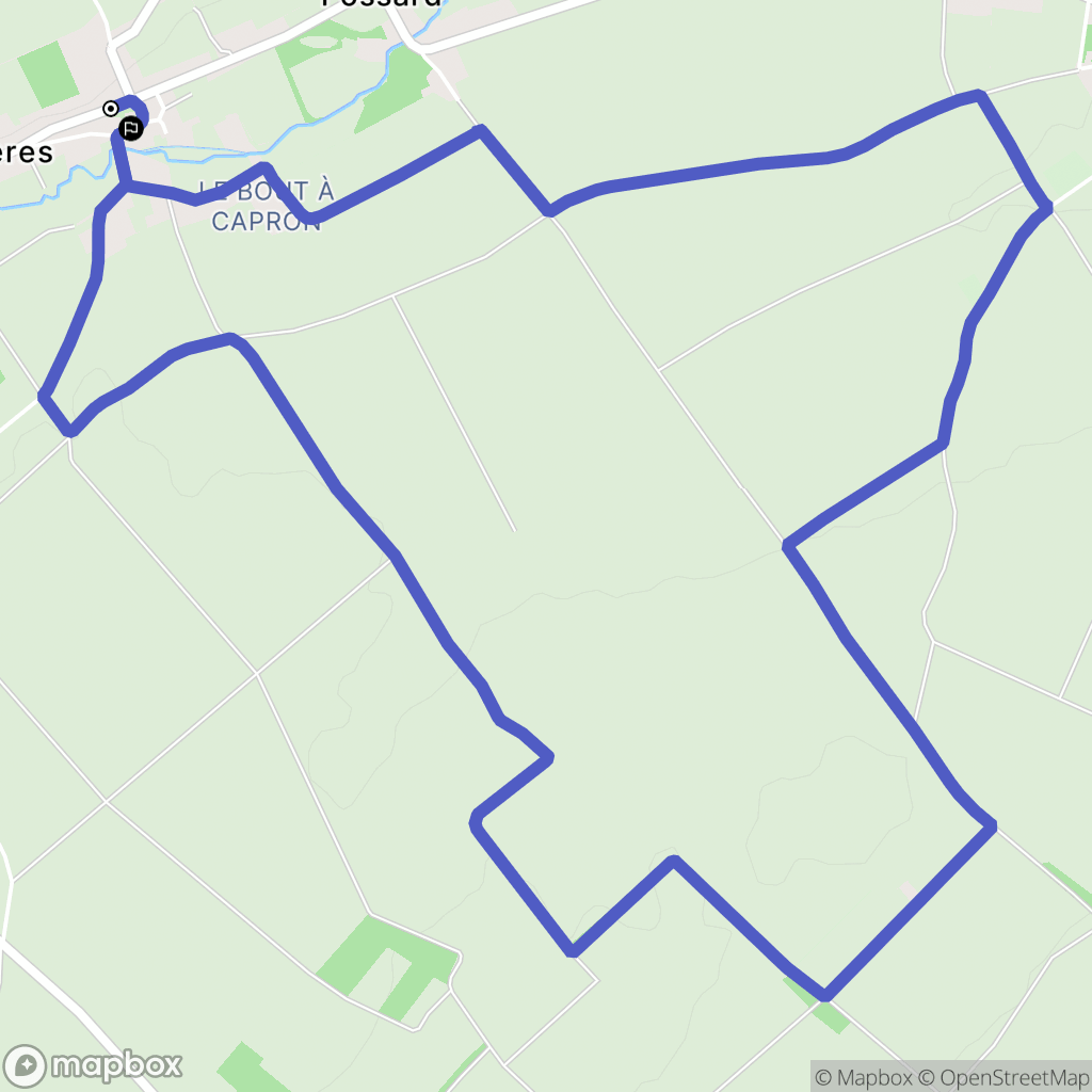 Maizières : carte du parcours de randonnée - France