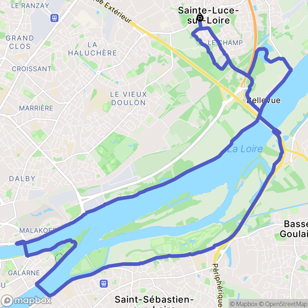 Sainte-Luce-sur-Loire : carte du parcours de randonnée - France