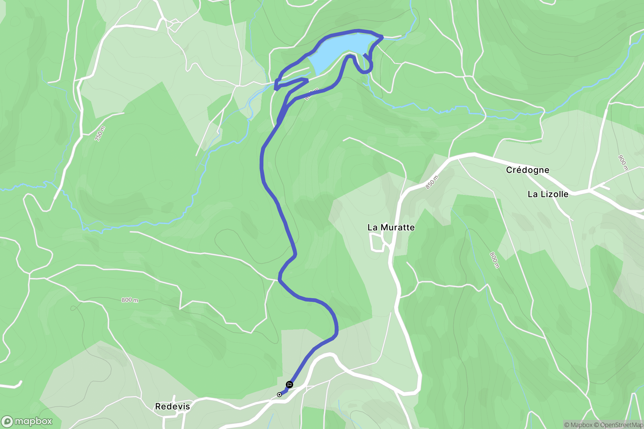 Palladuc : carte du parcours de randonnée - France
