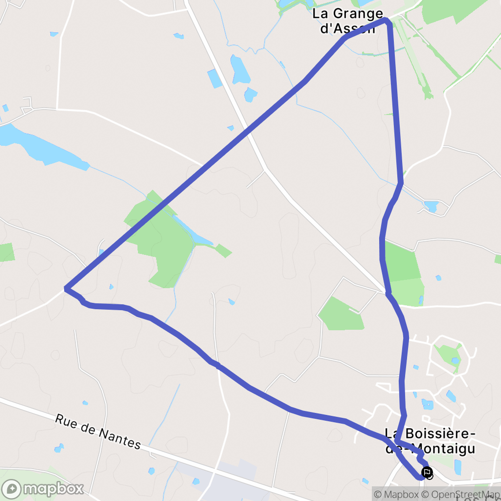 La Boissière-de-Montaigu : carte du parcours de randonnée - France