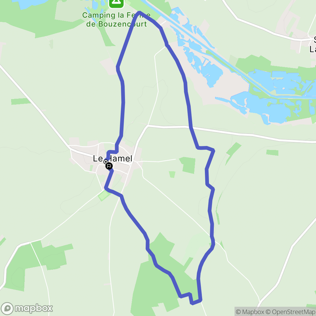 Le Hamel : carte du parcours de randonnée - France