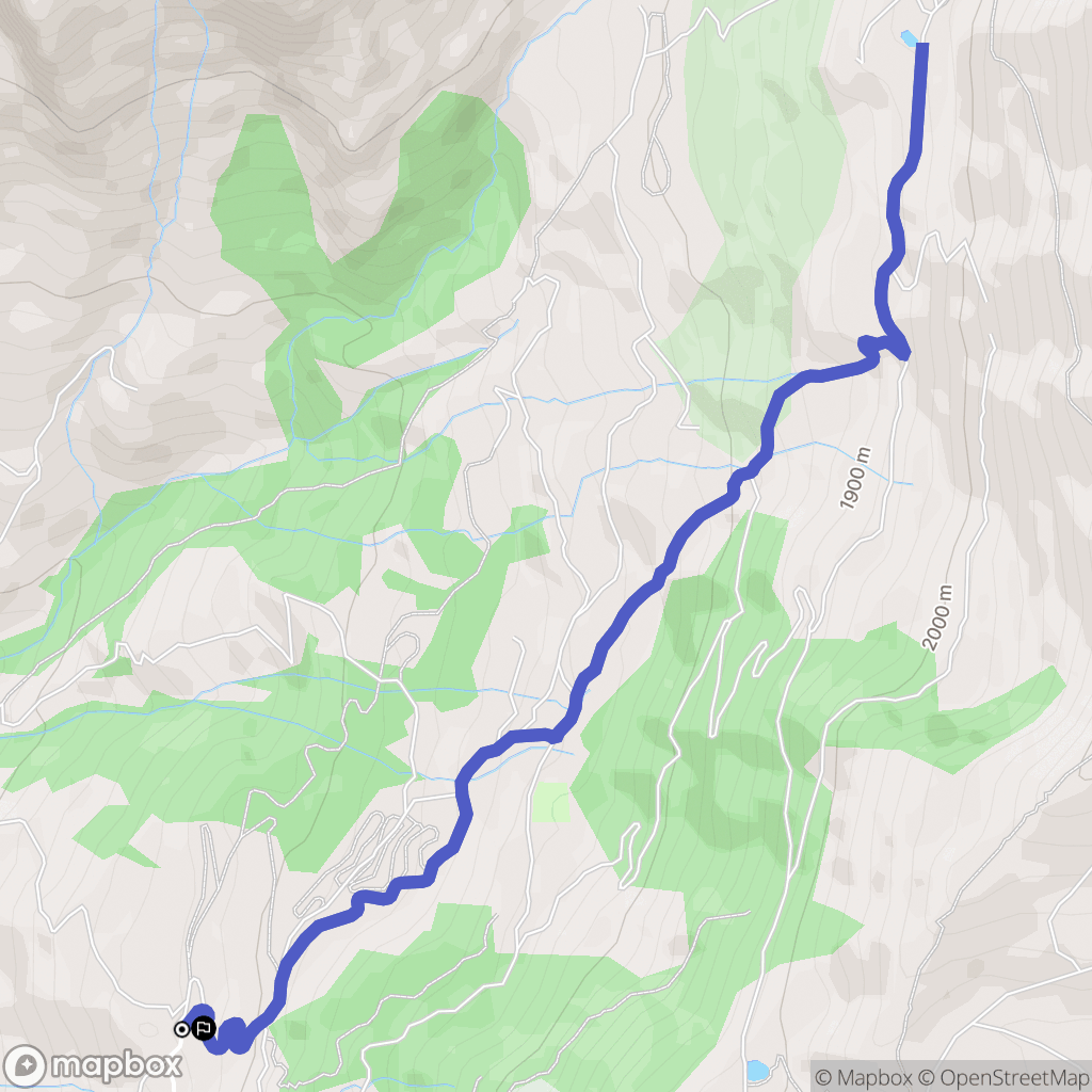 La Léchère : carte du parcours de randonnée - France