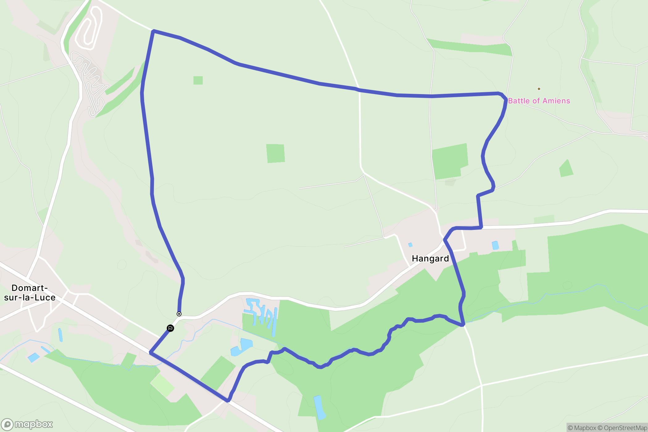 Domart-sur-la-Luce : carte du parcours de randonnée - France