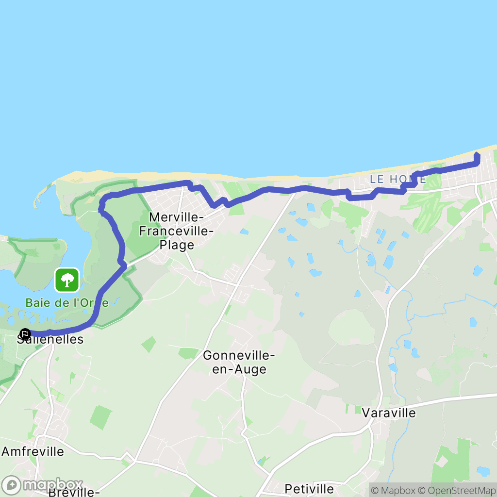 Sallenelles : carte du parcours de randonnée - France