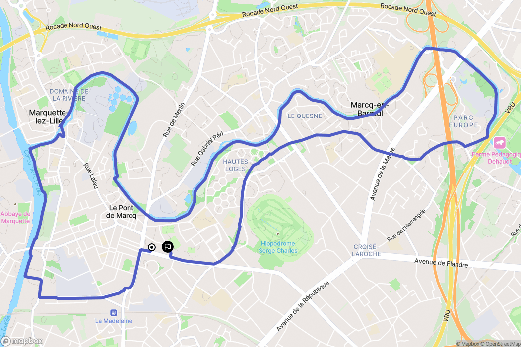 Marcq-en-Barœul: routekaart voor buitenactiviteiten - France