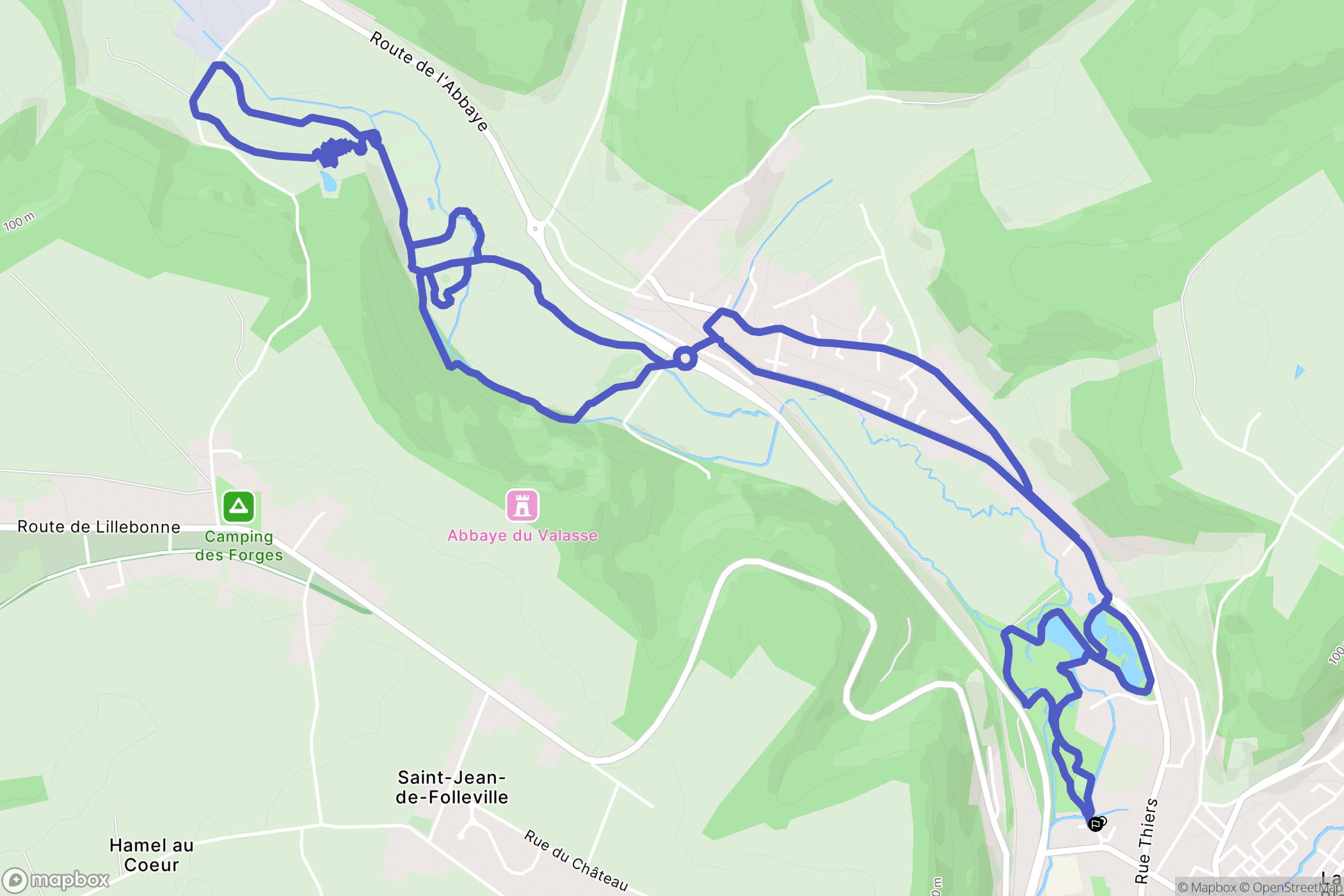 Lillebonne : carte du parcours de randonnée - France