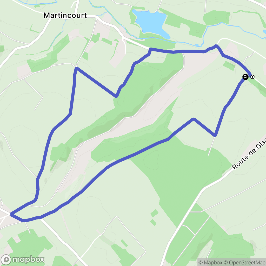 Crillon : carte du parcours de randonnée - France