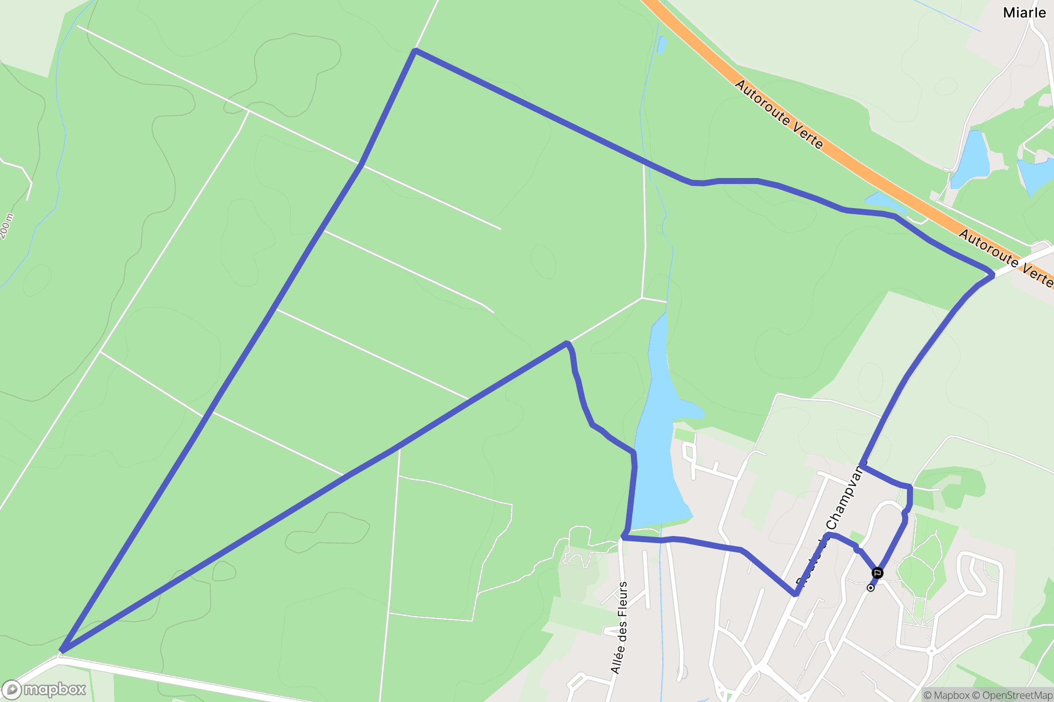 Damparis : carte du parcours de randonnée - France