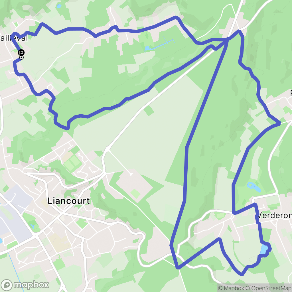Bailleval : carte du parcours de randonnée - France