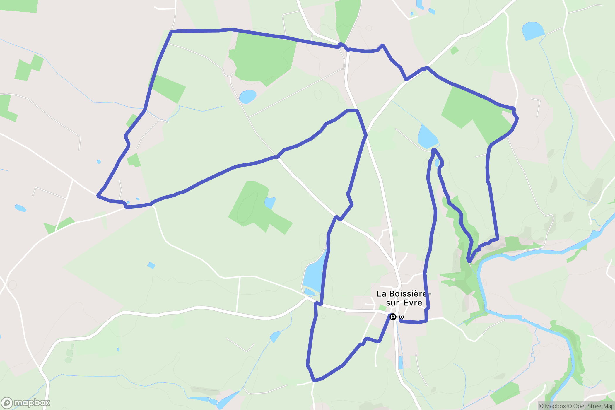 Montrevault-sur-Èvre : carte du parcours de randonnée - France