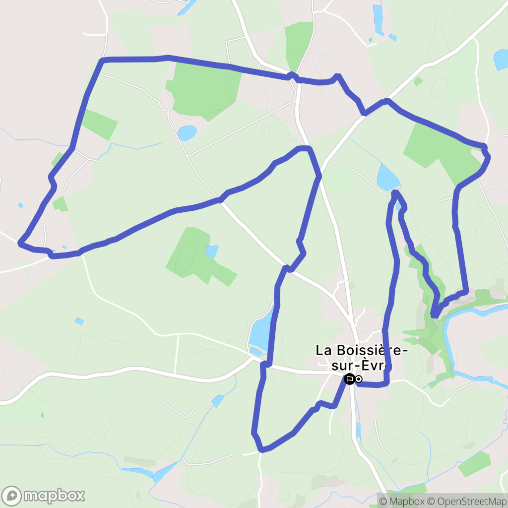 Montrevault-sur-Èvre : carte du parcours de randonnée - France