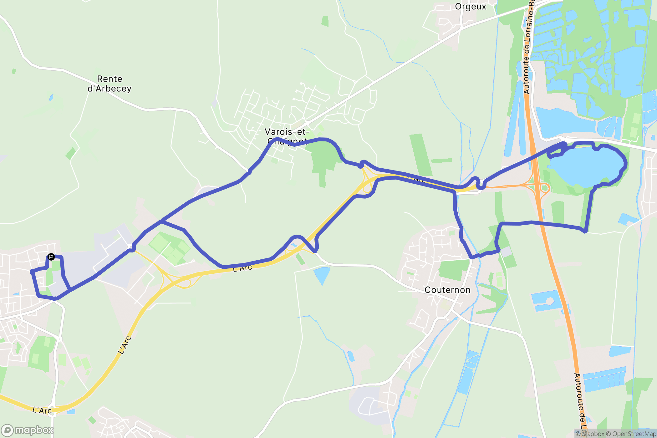 Saint-Apollinaire : carte du parcours de randonnée - France