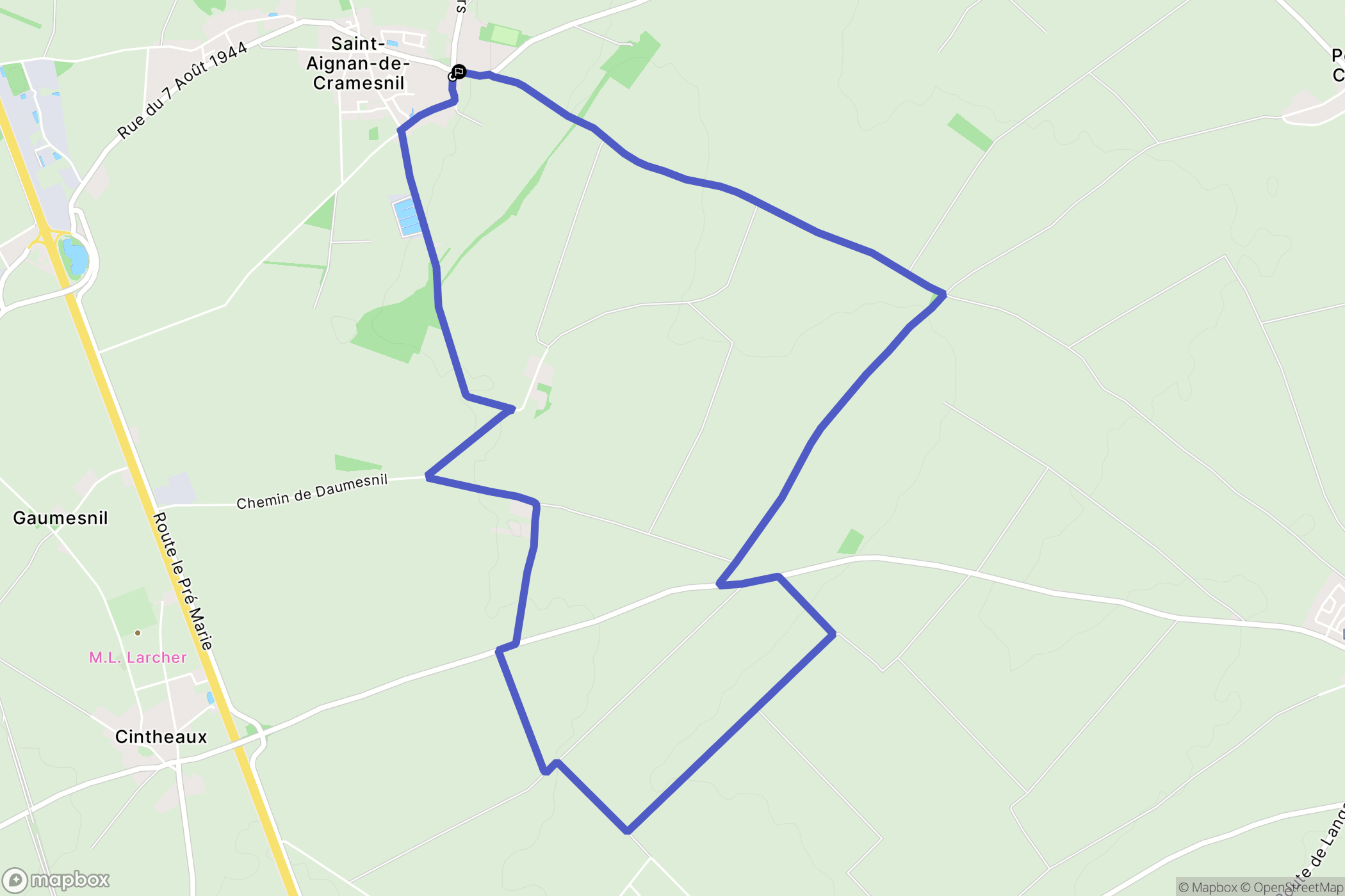 Le Castelet : carte du parcours de randonnée - France