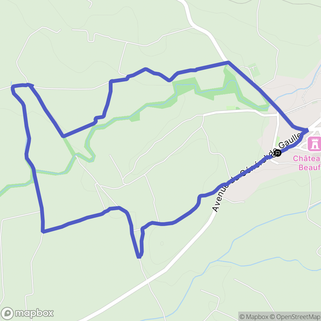 Beaufort : carte du parcours de randonnée - France