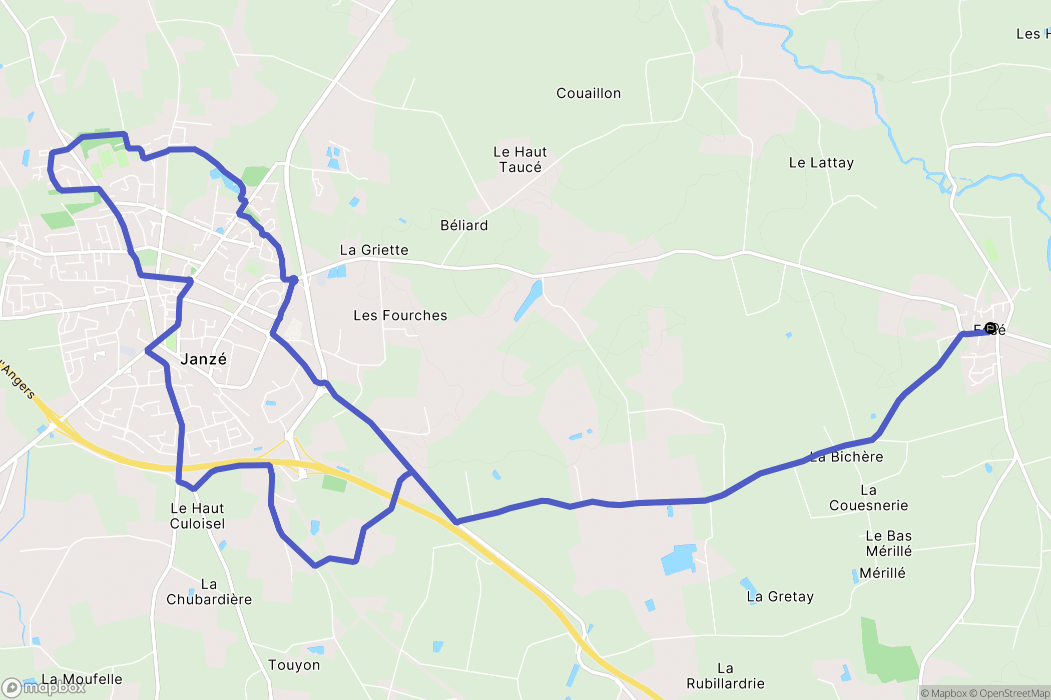 Esse : carte du parcours de randonnée - France